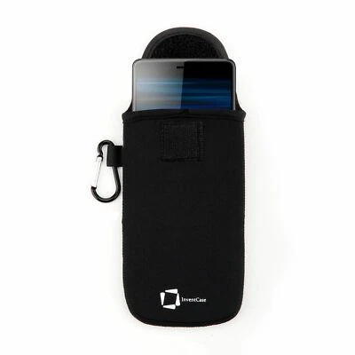 GENUINE INVENTCASE BLACK NEOPRENE POUCH CASE BAG FOR SONY XPERIA L3 2019 - Image 1 of 4