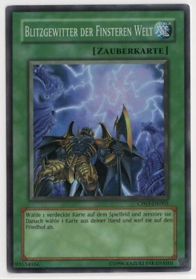 Yugioh GERMAN Dark World Lightning CP03-EN005 DE005 Super Rare Light Play - Image 1 of 2