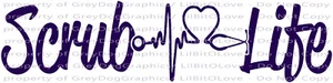 Calcomanía de vinilo Scrub Life Heartbeat 22,5x 5,5 pegatina de asistente médico de enfermería - Imagen 1 de 21