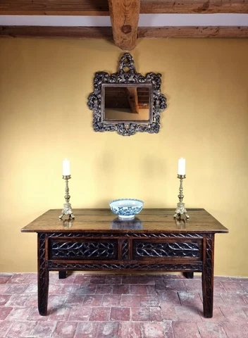 A late 17th - early 18th century gothic rent table Cover