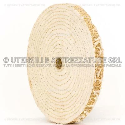 R&G DISCO RUOTA SISAL MISTO COTONE per PRE LUCIDATURA INOX ACCIAIO METALLI - Immagine 1 di 2