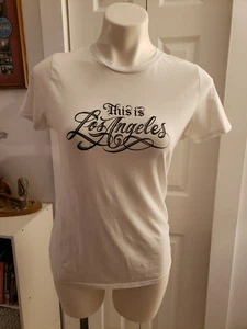 this is los angeles t shirt damen Gr. Medium weiß - Bild 1 von 7