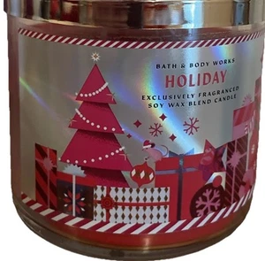 “HOLIDAY” 3-Wick Scented Candle Bath & Body Works Ships Within One Business Day! - Picture 1 of 5
