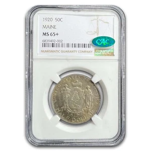 1920 Maine Centennial Half Dollar Commem MS-65+ NGC CAC - Picture 1 of 3