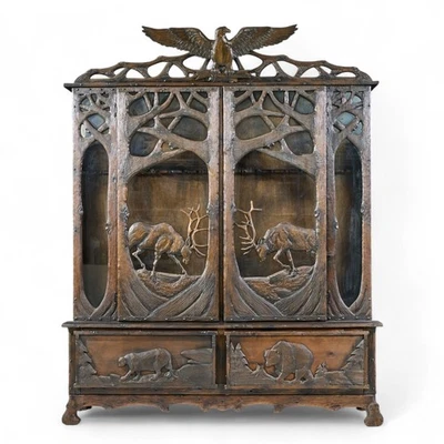 Black Forest Antique Walnut Gun Cabinet - Image 1 of 4