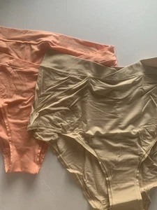 Underdays Knicker Bundle x 2 Large. (1 x Everyday HW Sand & 1 x Cheeky Peach) - Picture 1 of 13