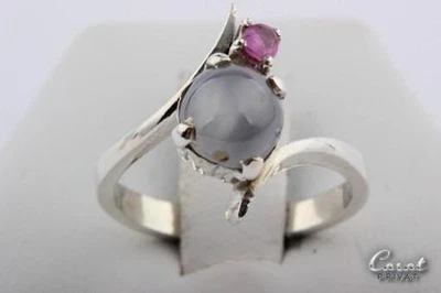 Ring Moonstone Ruby 925 Er Sterling Silver Size 52 Foto 1 de 4