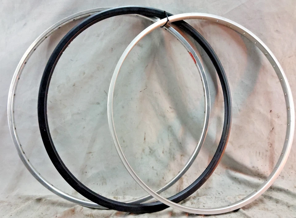 Juego de 3 llantas de bicicleta MTB Araya 26" 36S 559ISO de doble pared cubierta llanta freno café~ Foto 1 de 4