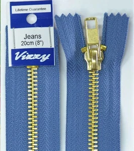 Vizzy Jeans Zip 20cm LIGHT DENIM, A Quality Brand Name Zipper - Imagen 1 de 1