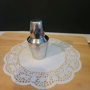 Mini Stainless Steel Cocktail Shaker 3 piece 8 oz Travel Vacation Mixer Bar - Picture 1 of 8