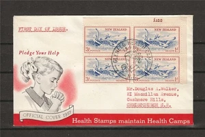 New Zealand 1957 FDC Glenelg King George Memorial Health Camp official cover 4st - Picture 1 of 2