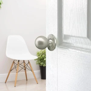 ATTRAPPE TÜRKNAUF KUGEL NEU SATIN NICKEL - Bild 1 von 4