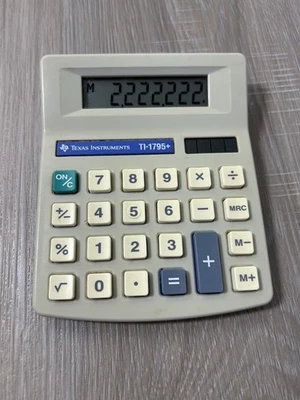 Vintage Texas Instruments TI-1795+ Solar Desktop Calculator Works - Image 1 of 3