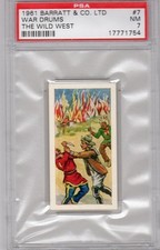 1961 BARRATT & CO. LTD WAR DRUMS THE WILD WEST #7 PSA 7