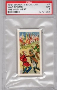 1961 BARRATT & CO. LTD WAR DRUMS THE WILD WEST #7 PSA 7