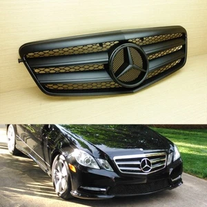 ABS A Look Front Grille Full Mist Black Fit MERCEDES BENZ E-Class W212 2010-2013 - Picture 1 of 6