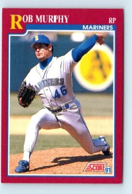 1991 Score Rookie & Traded Rob Murphy Seattle Mariners #33T - Image 1 of 2
