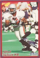 1999 BOSTON PIZZA CFL ALFRED JACKSON B.C. LIONS #7 (SAN DIEGO STATE)