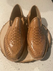 Men's Closed Toe Huarache Sandals Moccasin Mexican Authentic Leather Sandals - Picture 1 of 5
