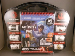 Disney Star Wars Finish The Scene 250 Stickers 4 Crayons Activity Pad Set Fett  - Picture 1 of 11