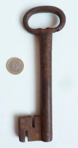 grande clé clef de porte de chateau en fer forgé 18e siècle key ancien - Picture 1 of 4