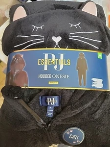 New Adults CAT Hooded One Piece Pajamas Sleepwear Zipper front MEDIUM - Picture 1 of 3
