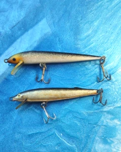 VINTAGE 2 RAPALA MAGNUM & MAGNUM CD18 GOLD AND SILVER - Picture 1 of 7