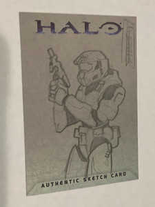 Halo XBOX Trading Card 2007 Topps David Fabbri artIt’s Sketch 1/1 Master Chief
