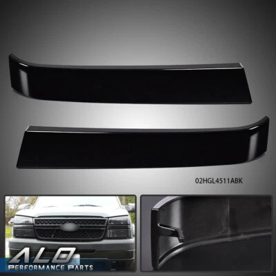 Fit For 2003-2007 Chevrolet Silverado Grille Molding Panel Filler Trim Black Set Foto 1 de 4