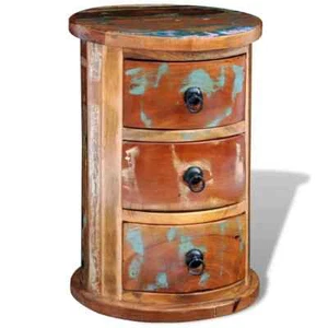 Storage Cabinet Multicolored Reclaimed solid wood, Iron Small vidaXL - Picture 1 of 11
