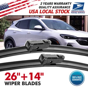 Front Windshield Wiper Blades For Buick ENCORE 2013-2021 26" 14" All Season - Bild 1 von 9
