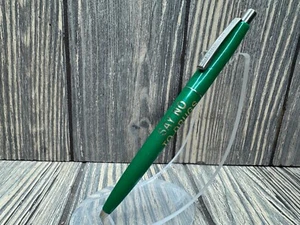 Vintage grüner Kugelschreiber mit "Sag Nein zu Drogen" goldenem Text & Metallclip - Bild 1 von 4