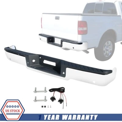 Chrome Rear Bumper & Parking Sensor Holes Assembly For Ford F150 F250 2006-2008 - Image 1 of 4
