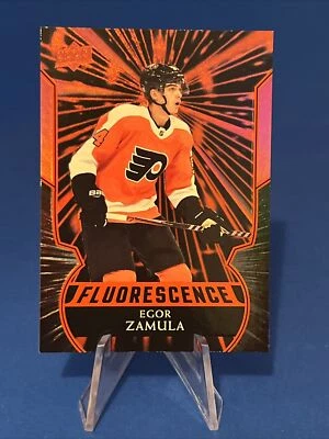 2020-21 Upper Deck Egor Zamula Red Fluorescence Rookie Card Flyers RC SP - Image 1 of 2