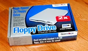 External USB Powered 2x Floppy Disk Drive SmartDisk Titanium Edition - Picture 1 of 12