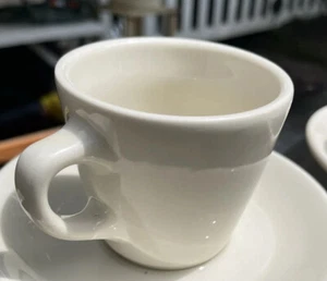 Vintage Homer Laughlin White Restaurant Ware Coffee Cup Mug HLC Made in USA 6 oz - Picture 1 of 5