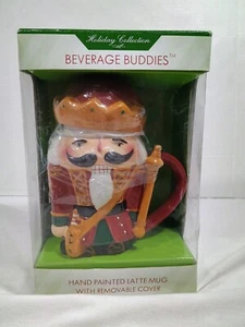 Taza de Navidad Sakura Oneida Beverage Buddies Cascanueces Cubierta con Latte Nueva en Caja Nueva - Imagen 1 de 5