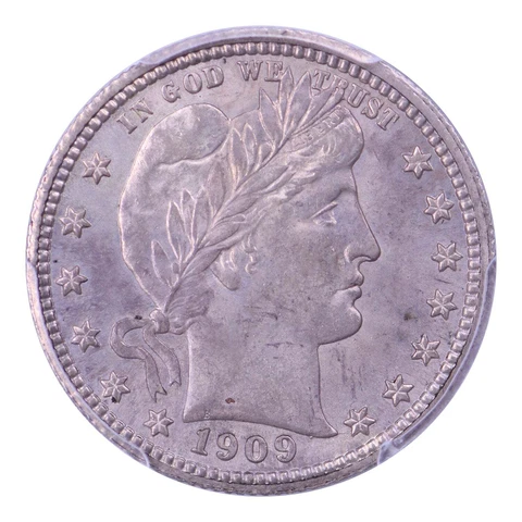 1909 Barber Quarter PCGS MS63 Cover