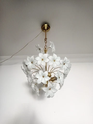 Murano Vintage Pink Calla Lily Chandelier Light Ceiling Fixture Lighting Lamp Cover