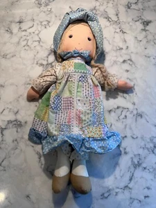 Muñeca de trapo vintage 1974 Knickerbocker original HOLLY HOBBIE juguete de peluche juego coleccionar - Imagen 1 de 6