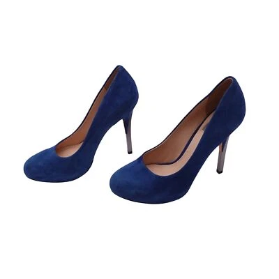Guess By Marciano Ariel Pump Heels Size 7M Blue Suede Leather Stiletto Round Toe - Image 1 of 4