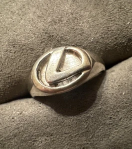 Sterling Silber Lexus Emblem Symbol auf Sterling Silber Siegelring - Bild 1 von 5