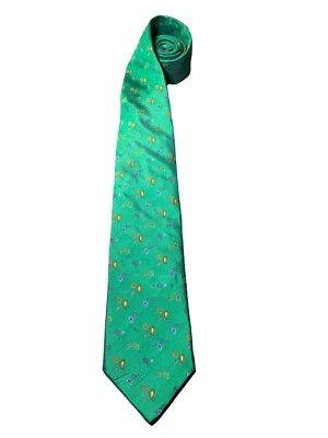 Corbata para hombre Holland & Sherry 100 % seda turquesa cachemira azul/amarillo con detalles” Foto 1 de 4