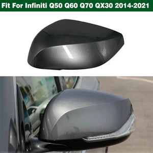 Tapa de cubierta de espejo retrovisor izquierdo gris para Infiniti Q50 Q60 Q70 QX30 2014-21 - Imagen 1 de 5