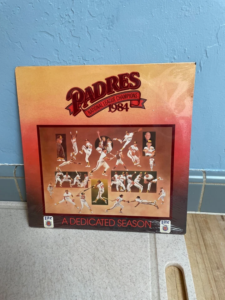 SEALED PADRES NATIONAL LEAGUE CHAMPIONS 1984 A DEDICATED SEASON LP TONY GWYNN  - Image 1 of 1
