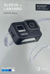 GOPRO SLEEVE + LANYARD HERO 8 (NEW IN BOX) Black - Picture 1 of 2