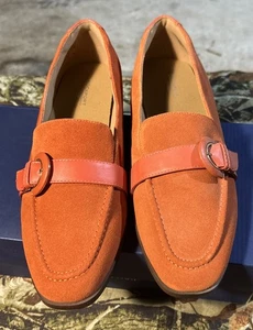 Mocasines Rockport Naranja Gamuza Twee Hebilla Talla 10 M - Imagen 1 de 6