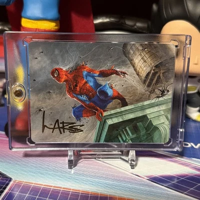 MTG Marvel Heroic Horde Gold Signature Spider-Man Art Card 21/54 Art Series MINT - Image 1 of 2