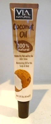 ACEITE DE COCO VIA Natural Ultra Care hidratante para cabello y cuerpo 1,5 oz Foto 1 de 2