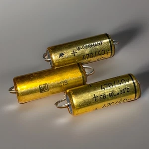 3 Stück - 470uF 40V axial - ROEDERSTEIN EB - 250mOhm Kondensatoren - Audio NOS - Picture 1 of 4